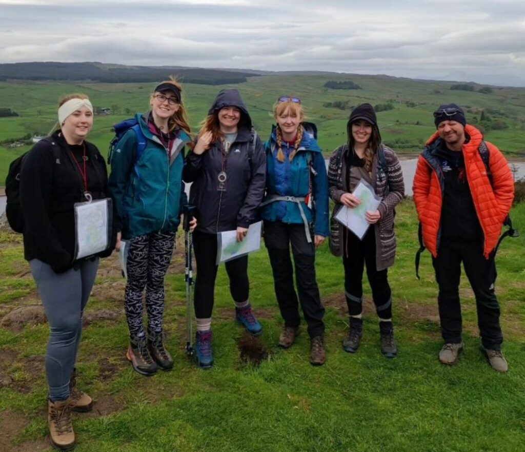 Group of people taking part in Lowland Leader Training